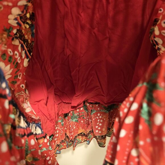 Farm Rio Tropical Shine Dress XL Boho CELEBRITY Party Balloon Sleeve Resort Vaca - Picture 10 of 16